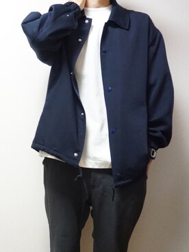 「ALLEGE（アレッジ）のアイテム（その他アウター）」を使った、ゆっちょ､さん（メンズ・174cm）の春コーディネート