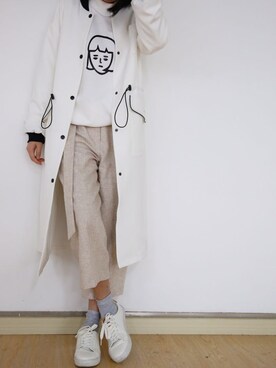 「MONKI（モンキ）のアイテム（テーラードジャケット）」を使った、Ye Liさん（レディース・162cm）の春コーディネート