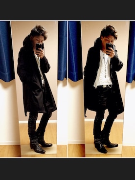 「ISAMU KATAYAMA BACKLASH（イサムカタヤマバックラッシュ）のアイテム（ベスト）」を使った、chan☆takuさん（メンズ・173cm）の春コーディネート