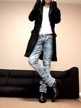 「AKM（エイケイエム）のアイテム（その他アウター）」を使った、chan☆takuさん（メンズ・173cm）の秋コーディネート