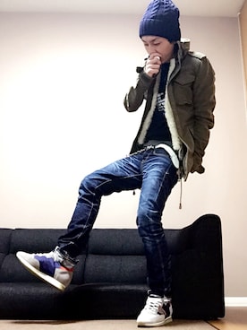 「ISAMU KATAYAMA BACKLASH（イサムカタヤマバックラッシュ）のアイテム（財布/小物）」を使った、chan☆takuさん（メンズ・173cm）の冬コーディネート