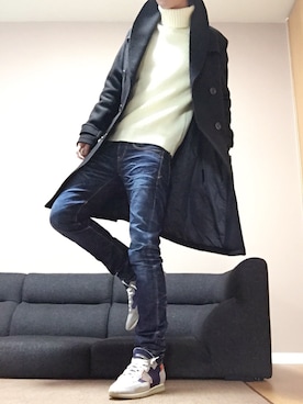 「AKM（エイケイエム）のアイテム（その他アウター）」を使った、chan☆takuさん（メンズ・173cm）の冬コーディネート