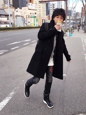 「AKM（エイケイエム）のアイテム（その他アウター）」を使った、chan☆takuさん（メンズ・173cm）の冬コーディネート