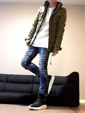「Article Number（アーティクル ナンバー）のアイテム（スニーカー）」を使った、chan☆takuさん（メンズ・173cm）の冬コーディネート