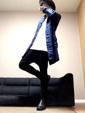 「ATTACHMENT（アタッチメント）のアイテム（その他アウター）」を使った、chan☆takuさん（メンズ・173cm）の春コーディネート