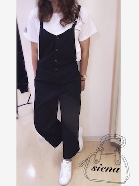 「Antgauge（アントゲージ）のアイテム（サロペット/オーバーオール）」を使った、selectshop_sienaさん（レディース・162cm）の夏コーディネート