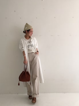 「RACAL（ラカル）のアイテム」を使った、MIZUKI AMANOさん（レディース・158cm）の春コーディネート
