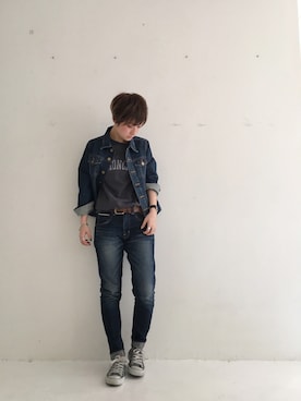 「TODAYFUL（トゥデイフル）のアイテム（デニムジャケット）」を使った、MIZUKI AMANOさん（レディース・158cm）の春コーディネート
