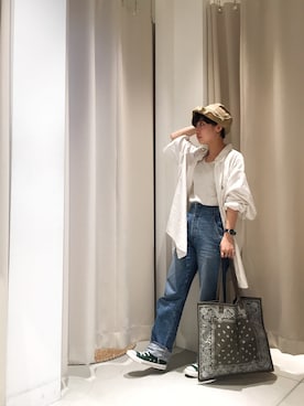 「Odds（オッズ）のアイテム（帽子）」を使った、MIZUKI AMANOさん（レディース・158cm）の春コーディネート