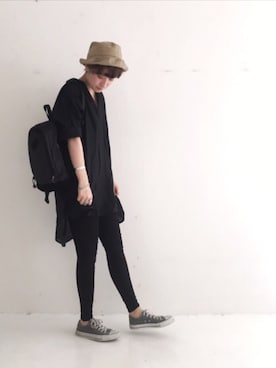 「TODAYFUL（トゥデイフル）のアイテム（バックパック/リュック）」を使った、MIZUKI AMANOさん（レディース・158cm）の春コーディネート