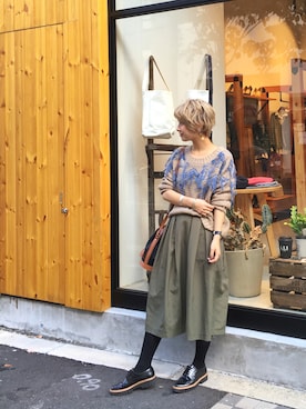 「Pertini（ペルティニ）のアイテム」を使った、MIZUKI AMANOさん（レディース・158cm）の秋コーディネート