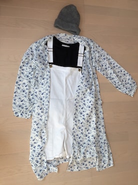 「Discoat Parisien（ディスコートパリシアン）のアイテム（サロペット/オーバーオール）」を使った、なるさん（レディース・155cm）の秋コーディネート