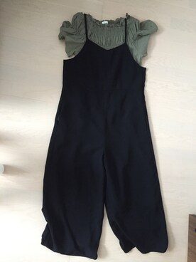 「Discoat Parisien（ディスコートパリシアン）のアイテム（サロペット/オーバーオール）」を使った、なるさん（レディース・155cm）の秋コーディネート