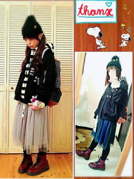 キラ☆キラさんの「チュール　ミドルスカート」を使ったコーディネート