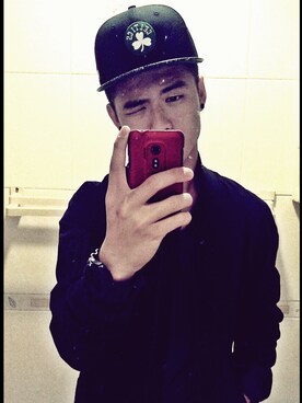 「NIKE SPORTSWEAR（ナイキスポーツウェアー）のアイテム（スタジャン、ブラック系）」を使った、Calvin 《思恩》さん（メンズ・170cm）の夏コーディネート