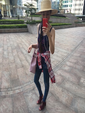 「Country」｜Lily Chuさん（レディース・174cm）の夏コーディネート