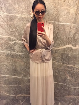 「massimo dutti」｜Lily Chuさん（レディース・174cm）の秋コーディネート