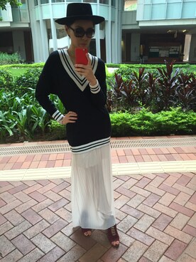 「massimo dutti」｜Lily Chuさん（レディース・174cm）の秋コーディネート