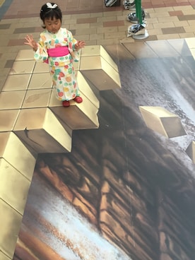 「BREEZE（ブリーズ）のアイテム（浴衣）」を使った、lillilさん（キッズ・90cm）の夏コーディネート