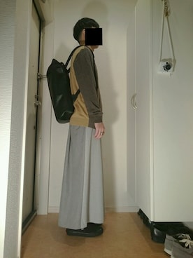 「keisuke kanda（ケイスケカンダ）のアイテム」を使った、玄関暮らしさん（メンズ・172cm）の秋コーディネート