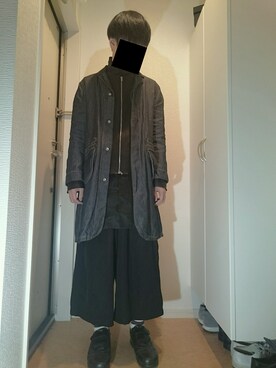 「Eatable of many orders（エタブルオブメニーオーダーズ）のアイテム」を使った、玄関暮らしさん（メンズ・172cm）の秋コーディネート