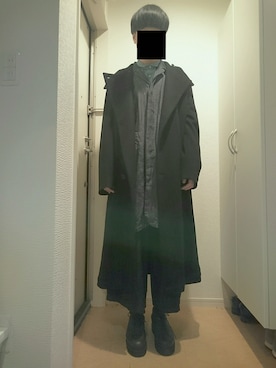 「Eatable of many orders（エタブルオブメニーオーダーズ）のアイテム」を使った、玄関暮らしさん（メンズ・172cm）の冬コーディネート