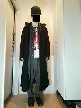 「Eatable of many orders（エタブルオブメニーオーダーズ）のアイテム」を使った、玄関暮らしさん（メンズ・172cm）の冬コーディネート