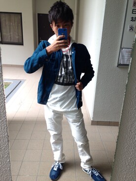 「WEGO（ウィゴー）のアイテム（デニムジャケット、その他）」を使った、きだ   りょーたさん（メンズ・163cm）の秋コーディネート