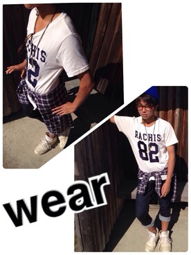 「NIKE（ナイキ）のアイテム（スニーカー、ホワイト系）」を使った、きだ   りょーたさん（メンズ・163cm）の秋コーディネート