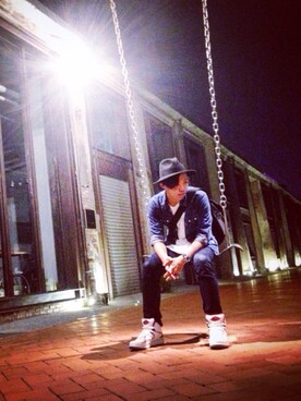 「B-SIDE（ビーサイド）のアイテム（トップス）」を使った、Lamb さん（メンズ・177cm）の秋コーディネート