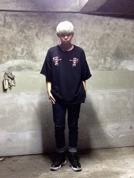 「Jumper（ジャンパー）のアイテム」を使った、Lamb さん（メンズ・177cm）の冬コーディネート