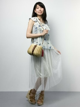 「PLAIN CLOTHING（プレーンクロージング）のアイテム（スカート）」を使った、miyaseさん（レディース・165cm）の春コーディネート