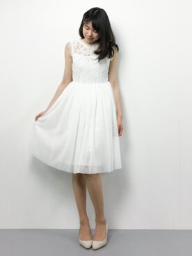 ドレスを使った 白ワンピ の人気ファッションコーディネート Wear