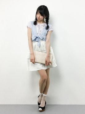 「サンダルに靴下」｜「アイテム（その他トップス）」を使った、miyaseさん（レディース・165cm）の夏コーディネート