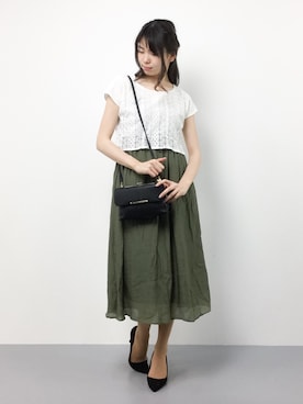 「THIS TABLE BY BEAU'RE SECOND（ヴュレセカンド）のアイテム」を使った、miyaseさん（レディース・165cm）の夏コーディネート