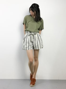 「ストライプパンツ」｜miyaseさん（レディース・165cm・10代）の夏コーディネート