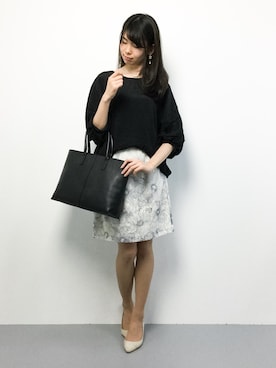 「バルーンスリーブ」｜miyaseさん（レディース・165cm）の夏コーディネート