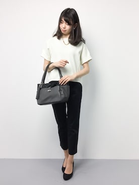 「PATTERN・fiona （パターンフィオナ）のアイテム（パンツ）」を使った、miyaseさん（レディース・165cm）の夏コーディネート