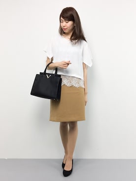 「PLAIN CLOTHING（プレーンクロージング）のアイテム（トップス）」を使った、miyaseさん（レディース・165cm）の夏コーディネート