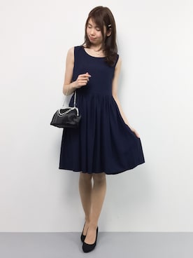 「axes femme（アクシーズファム）のアイテム（クラッチバッグ）」を使った、miyaseさん（レディース・165cm）の夏コーディネート