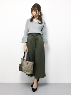 「フレアスリーブ」｜miyaseさん（レディース・165cm）の秋コーディネート