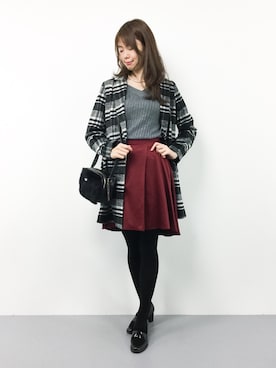 「rps（アールピーエス）のアイテム（チェスターコート）」を使った、miyaseさん（レディース・165cm）の秋コーディネート
