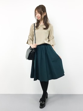 「CLEARIMPRESSION （クリアインプレッション）のアイテム（バッグ）」を使った、miyaseさん（レディース・165cm）の秋コーディネート