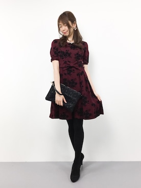 「coca（coca）（コカ）のアイテム（クラッチバッグ）」を使った、miyaseさん（レディース・165cm）の秋コーディネート