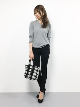 「CLEARIMPRESSION （クリアインプレッション）のアイテム（バッグ）」を使った、miyaseさん（レディース・165cm）の秋コーディネート