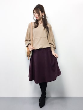 「バルーンスリーブ」｜miyaseさん（レディース・165cm）の秋コーディネート