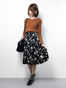 「フレアスリーブ」｜miyaseさん（レディース・165cm）の秋コーディネート