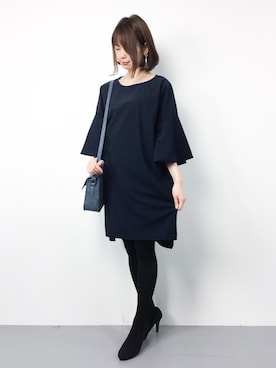 「フレアスリーブ」｜miyaseさん（レディース・165cm）の秋コーディネート