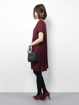 「アイテム（ドレス）」を使った、miyaseさん（レディース・165cm）の冬コーディネート