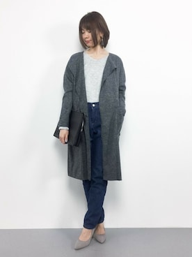 「N.（N. Natural Beauty Basic）（エヌエヌナチュラルビューティーベーシック）のアイテム（その他アウター）」を使った、miyaseさん（レディース・165cm）の冬コーディネート